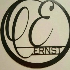 Speed Fabrication Personalized Metal Monogram, Last Name, Wedding, Anniversary, Door Hanger, Indoor, Outdoor, Birthday, Foyer, House Hanger, Fancy Letters