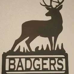 Speed Fabrication Hunting & Fishing Metal Signs Deer Personalized Metal Monogram Sign