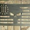 SpeedFabrication Punisher American Flag Skull Metal Sign