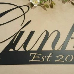 Speed Fabrication Elegant Family Name Sign Over Year Established