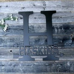 Speed Fabrication Arrow Split Personalized Metal Monogram Perfect Wedding Gift Monograms