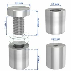 Speed Fabrication Business Indoor & Outdoor Metal Signs Sign Mounting Standoff Stainless Steel Perfect For Mounting Signs To Wall.