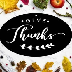 Speed Fabrication Home Decor & Gifts Give Thanks Thanksgiving Metal Sign Wall Decoration Holiday Decoration Sign