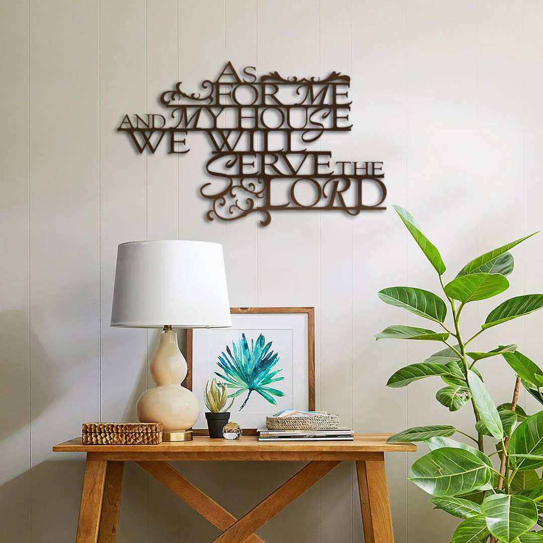 Speed Fabrication As For Me And My House - Joshua 24:15 Stencil Sign Home Decor & Gifts