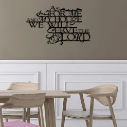 Speed Fabrication As For Me And My House - Joshua 24:15 Stencil Sign Home Decor & Gifts