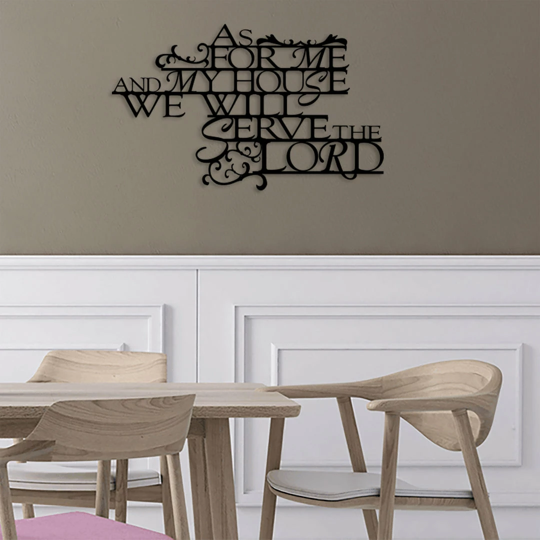 Speed Fabrication As For Me And My House - Joshua 24:15 Stencil Sign Home Decor & Gifts