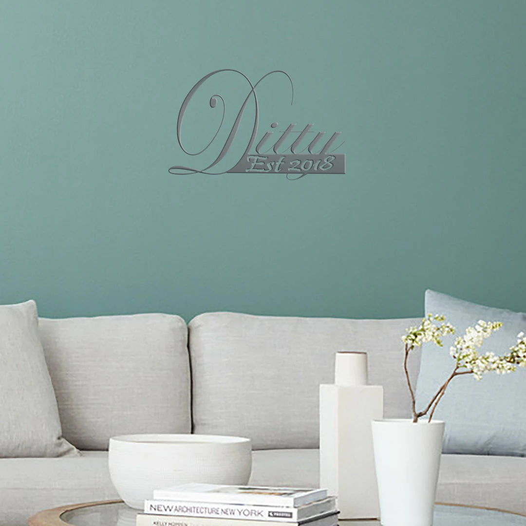 Speed Fabrication Elegant Family Name Sign Over Year Established