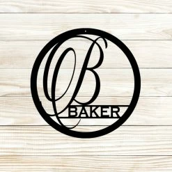 Speed Fabrication Personalized Metal Monogram, Last Name, Wedding, Anniversary, Door Hanger, Indoor, Outdoor, Birthday, Foyer, House Hanger, Fancy Letters