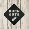 Speed Fabrication Burn Outs Road Metal Sign