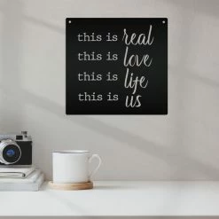 Speed Fabrication Heart/Love Metal Signs This Is Real This Is Love This Is Life This Is Us Home Decor Metal Sign
