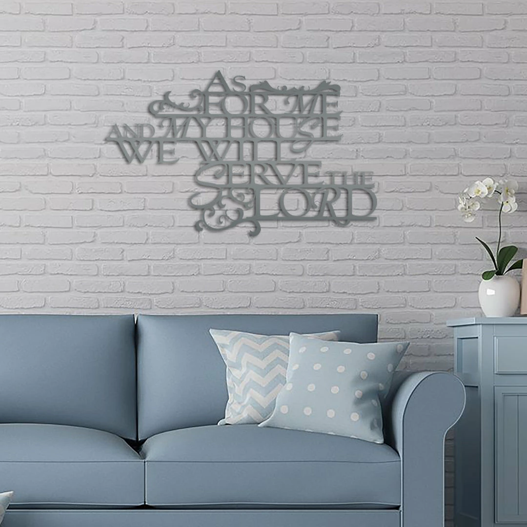 Speed Fabrication As For Me And My House - Joshua 24:15 Stencil Sign Home Decor & Gifts