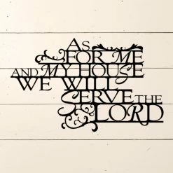 Speed Fabrication As For Me And My House - Joshua 24:15 Stencil Sign Home Decor & Gifts