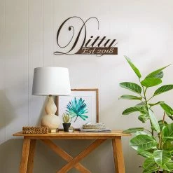 Speed Fabrication Elegant Family Name Sign Over Year Established