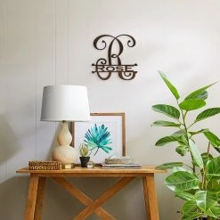 Speed Fabrication Home Decor & Gifts Personalized Vine Monogram Metal Sign