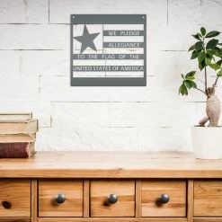 Speed Fabrication America We Pledge Allegiance To The Flag Metal Sign Patriotic Metal Signs
