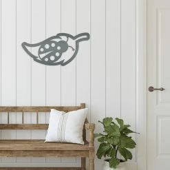 Speed Fabrication Ladybug With Leaf Outline Metal Sign Home Decor & Gifts