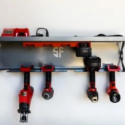 Speed Fabrication Most Popular Power Tool Rack With Battery Rack And Charging Shelf