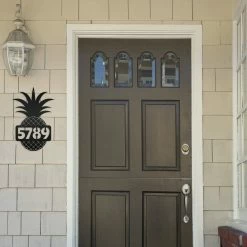 Speed Fabrication Custom Address Pineapple Metal Sign Address/House Number Metal Signs