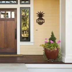 Speed Fabrication Custom Address Pineapple Metal Sign Address/House Number Metal Signs