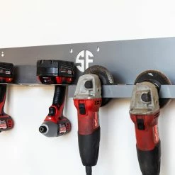 Speed Fabrication Tool Organization Cordless Tool Holder With Grinder Storage Rack