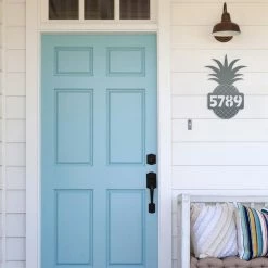 Speed Fabrication Custom Address Pineapple Metal Sign Address/House Number Metal Signs