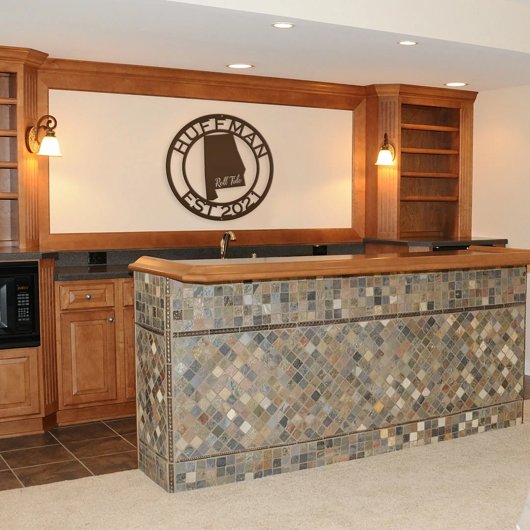 Speed Fabrication Roll Tide Personalized Name Monogram Sign With Established Date