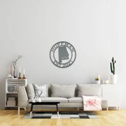 Speed Fabrication Roll Tide Personalized Name Monogram Sign With Established Date