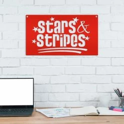 Speed Fabrication Stars & Stripes American Metal Sign