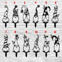 Speed Fabrication Outdoor Patio/Lawn Metal Signs Assorted Gnome Metal Yard Stakes