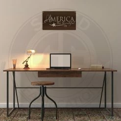 Speed Fabrication Patriotic Metal Signs America The Beautiful Metal Sign