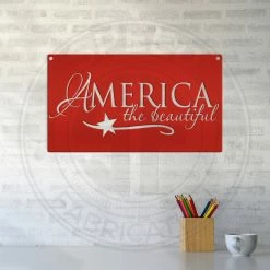 Speed Fabrication Patriotic Metal Signs America The Beautiful Metal Sign