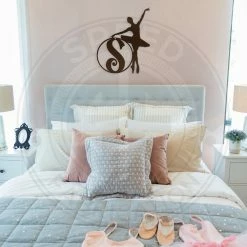 Speed Fabrication Personalized Ballerina Monogram Metal Sign
