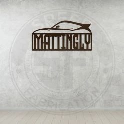 Speed Fabrication Personalized Name Car Metal Sign Garage Metal Signs