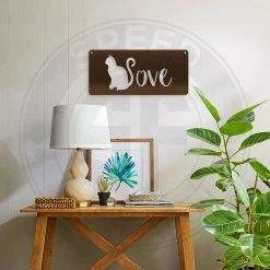 Speed Fabrication Cat Love Metal Sign