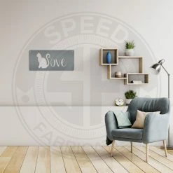 Speed Fabrication Cat Love Metal Sign