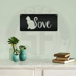 Speed Fabrication Cat Love Metal Sign