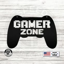 Speed Fabrication Gamer Zone Controller Wall Decor Baby & Kids Metal Wall Signs