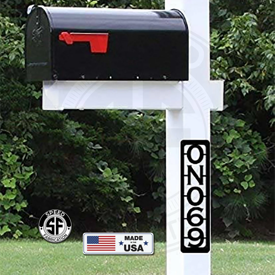 Speed Fabrication Address/House Number Metal Signs Mailbox Post Address Number Plaque Set Of 2