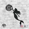 Speed Fabrication Personalized Mermaid Monogram Metal Sign Baby & Kids Metal Wall Signs