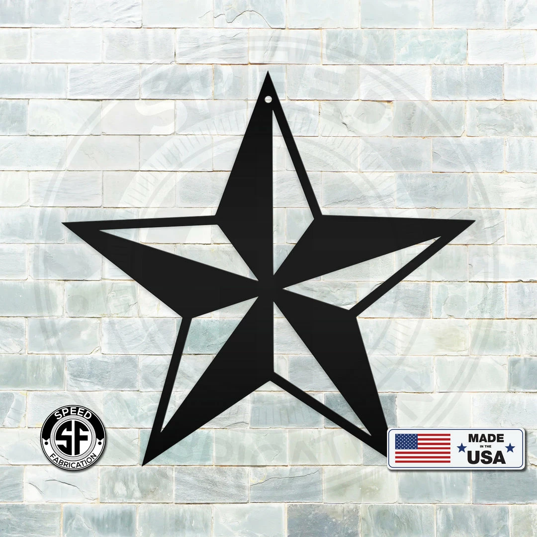 Speed Fabrication Nautical Star Metal Wall Art Sign