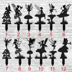 Speed Fabrication Outdoor Patio/Lawn Metal Signs Assorted Fairy Metal Yard Stakes