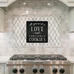 Speed Fabrication All You Need Is Love And Christmas Cookies Metal Sign