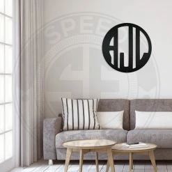 Speed Fabrication Monograms Personalized Classic Monogram Metal Sign