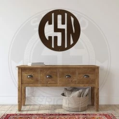 Speed Fabrication Monograms Personalized Classic Monogram Metal Sign