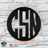 Speed Fabrication Monograms Personalized Classic Monogram Metal Sign