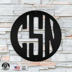 Speed Fabrication Monograms Personalized Classic Monogram Metal Sign