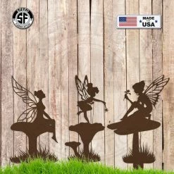 Speed Fabrication Outdoor Patio/Lawn Metal Signs Assorted Fairy Metal Yard Stakes