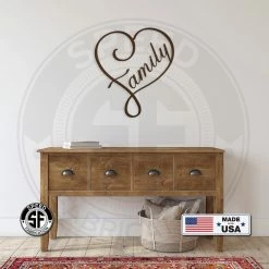 Speed Fabrication Home Decor & Gifts Heart Family Wall Art