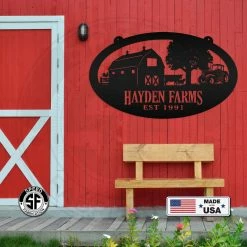 Speed Fabrication Oval Farm Sign With Family Name And Established Date Most Popular
