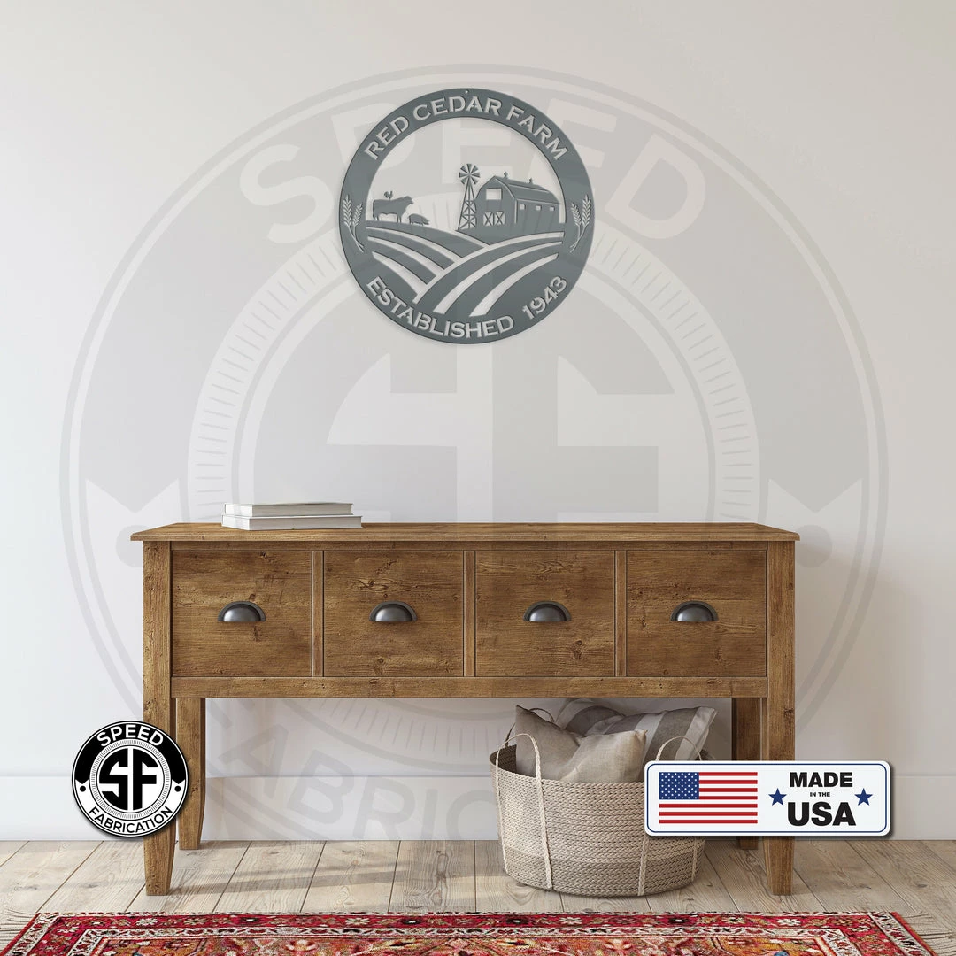 Speed Fabrication Farm Metal Signs Personalized Farm Name And Established Date Metal Sign